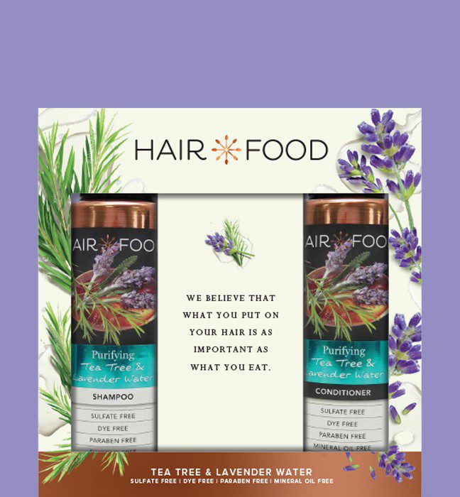 Render of a retail in store packaging for Hair food organics products hair care products, showcasing Cpg packaging design services.