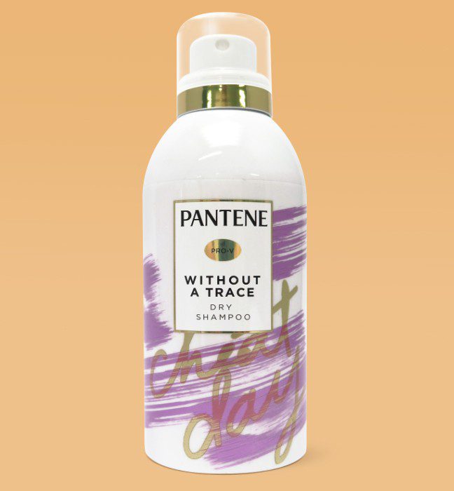 Close up photograph of a print-accurate comp created for Pantene premium collection sales samples, featuring layered effects.