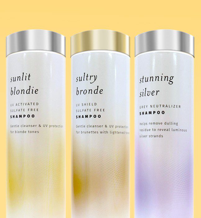 Product photograph of three different comps created for Pantene premium collection sales samples, showcasing rapid multi-iteration explorations.