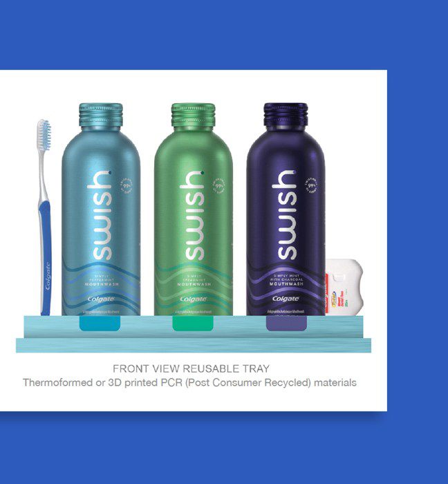 Development concepts for an unboxing experience promoting the launch of Swish Colgate Mouthwash.