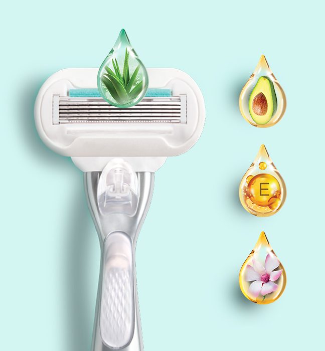 Render of detailed iconography created by a product packaging design agency for Gillette Venus razors.