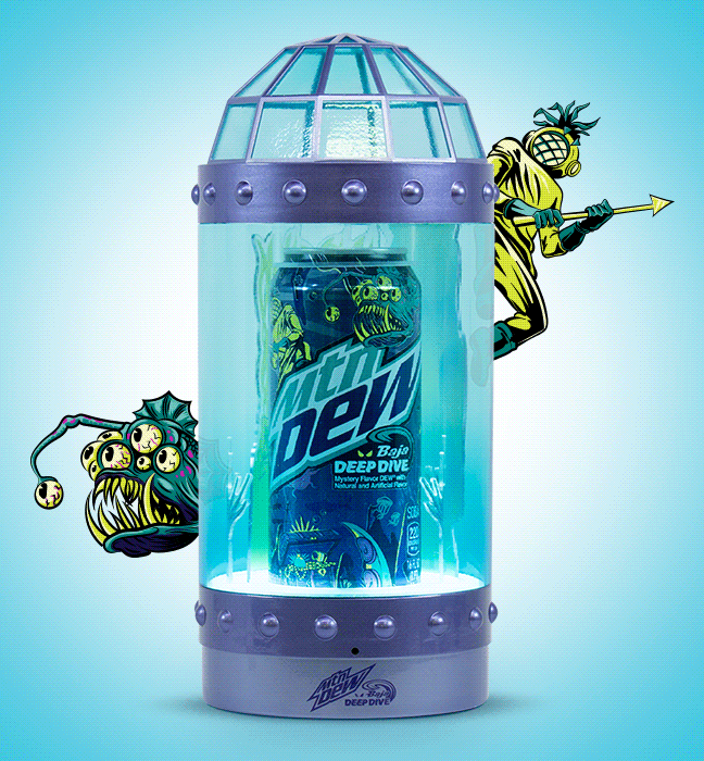 MTN DEW Baja Blast Inwork